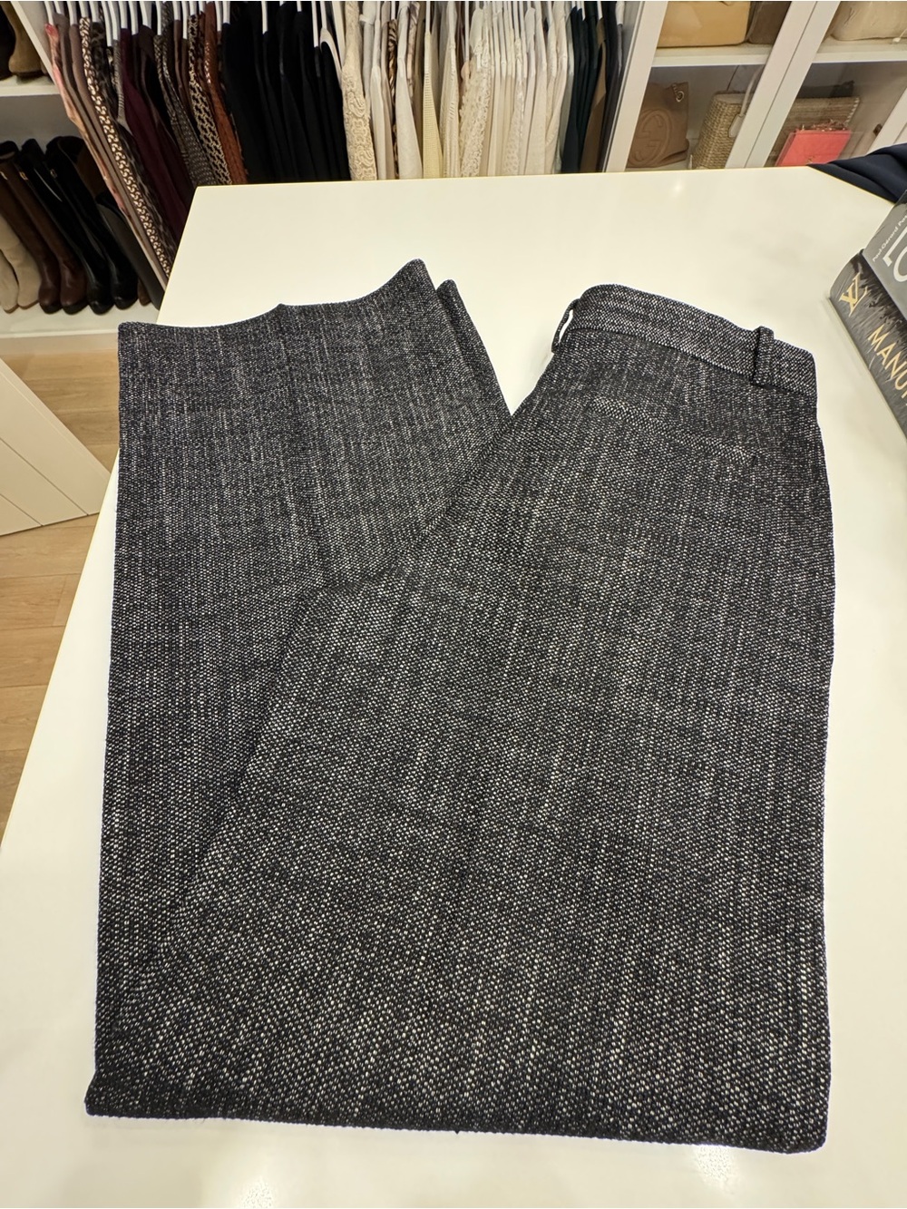 Zara Black Textured Wide-Leg Trousers - Picture 10 of 16